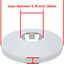 Brida dividida pared plástico ABS 0.79" placa redonda