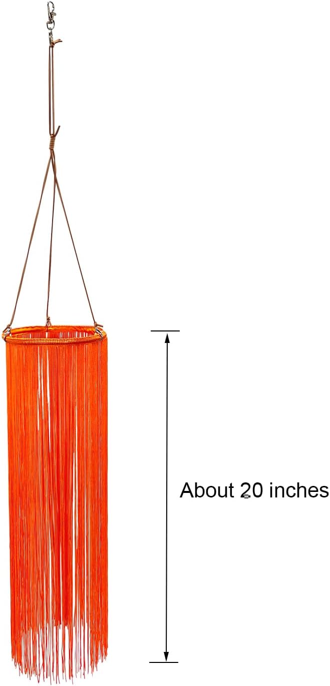 Cinta decorativa con borlas 37.5pulg naranja