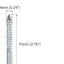 Tornillos doble cara M6 x 2.756in 8 pzas acero carbono