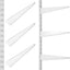 Estantería vertical doble riel blanco 25" soporte ajustable