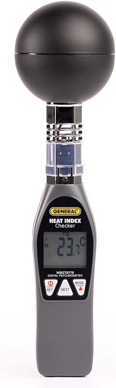 Monitor índice calor lujo bola latón 32-122°F 0-100% HR