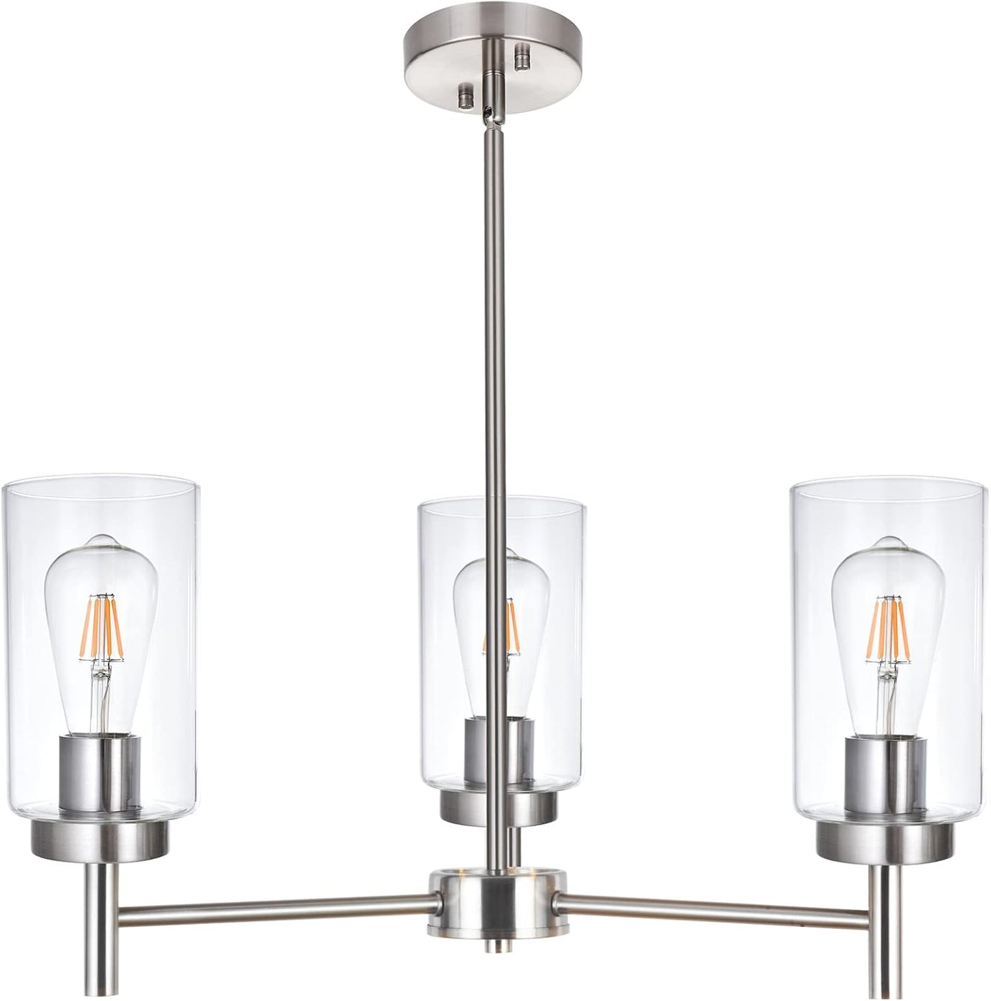 3 Luces Colgantes Níquel Cepillado Comedor