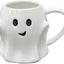 Taza 3D Fantasma Halloween Cerámica Blanco para Niños y Adultos