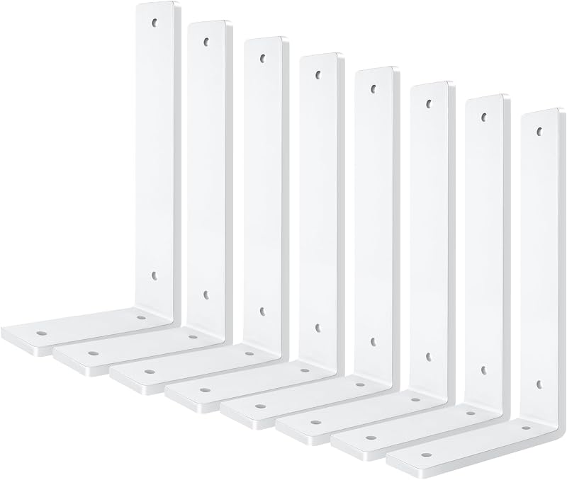 Soportes estante blancos 8" pack 8 flotantes rústicos