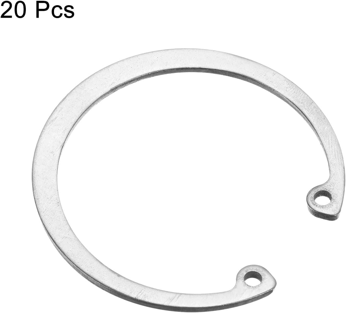 20 Anillos Retención 1.969pulg Acero Inox 304 Tono Plata