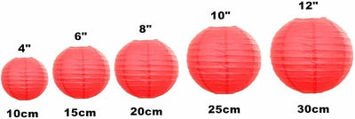 Linterna papel redonda plegable reutilizable colgante 10 pzas