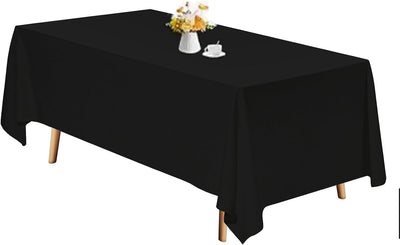 Mantel rectangular 60x84pulg negro impermeable poliéster