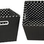 Set 2 cestas cónicas decorativas mini-puntos negros