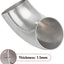 Codo tubo escape acero inox 304 5" grosor 0.059