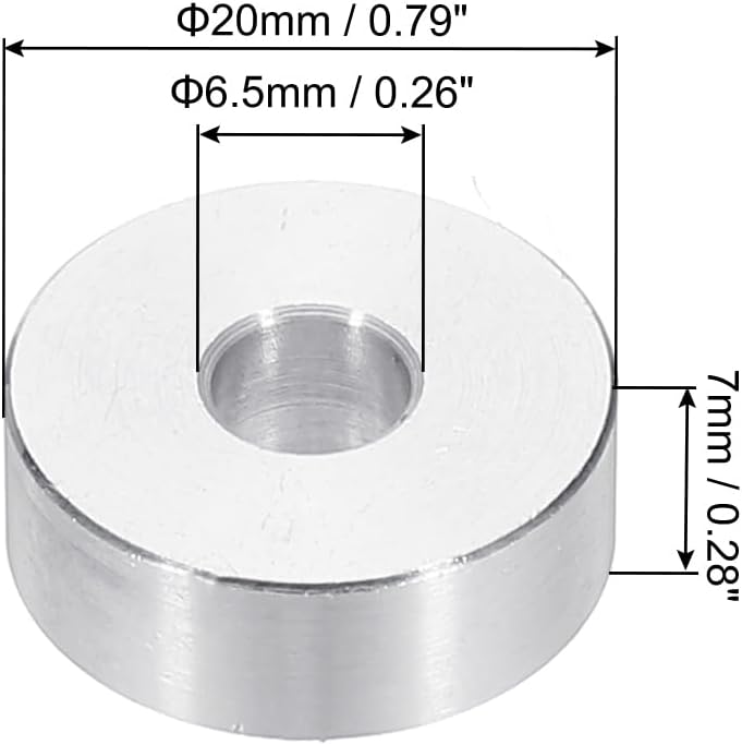 Espaciadores M6 aluminio redondos 1/4x3/4