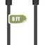 Cable extensión negro 6ft 2 clavijas uso interior exterior