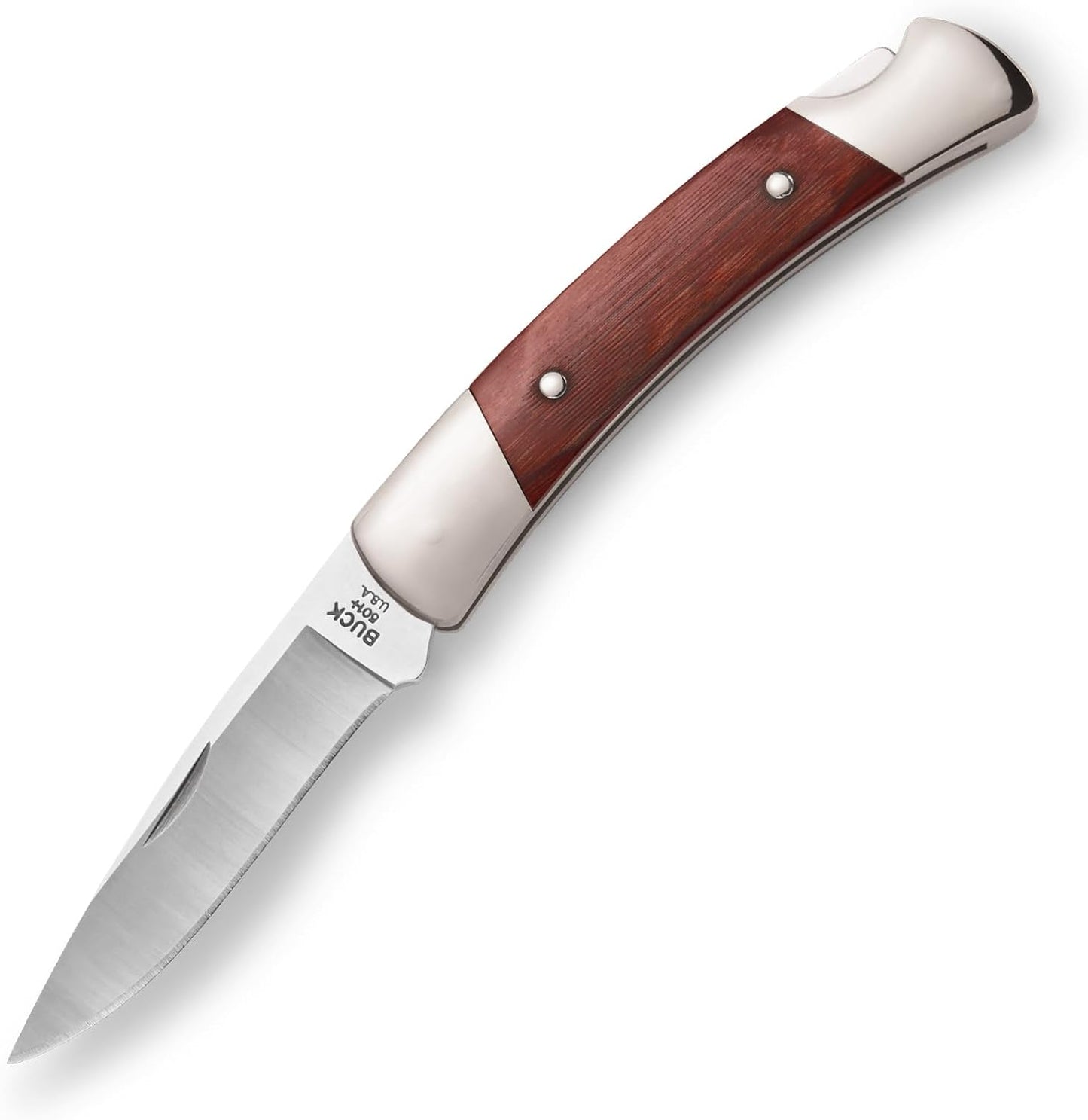 Cuchillo bolsillo plegable acero inox 2-3/4pulg cuero marrón
