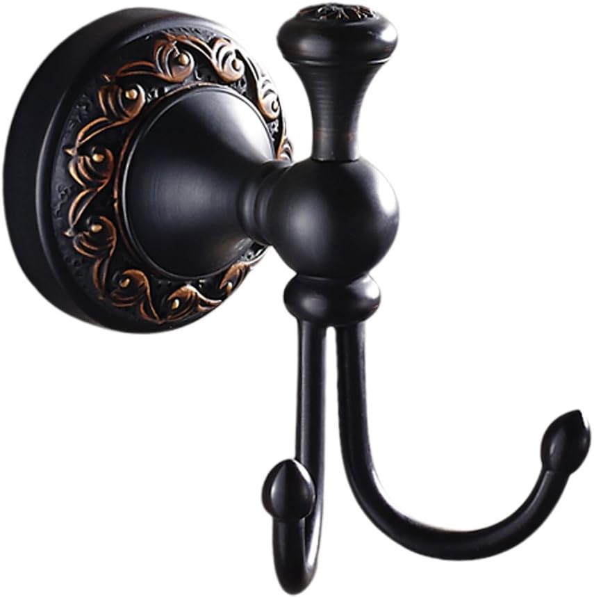 Ganchos toalla bronce baño colgador doble