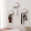 2 Soportes magnéticos para llaves nube blanca decorativo