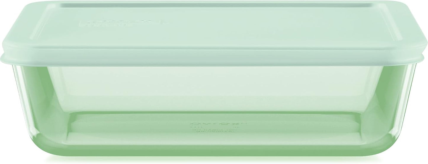 Contenedor alimento rectangular 6 tazas tapa plástico