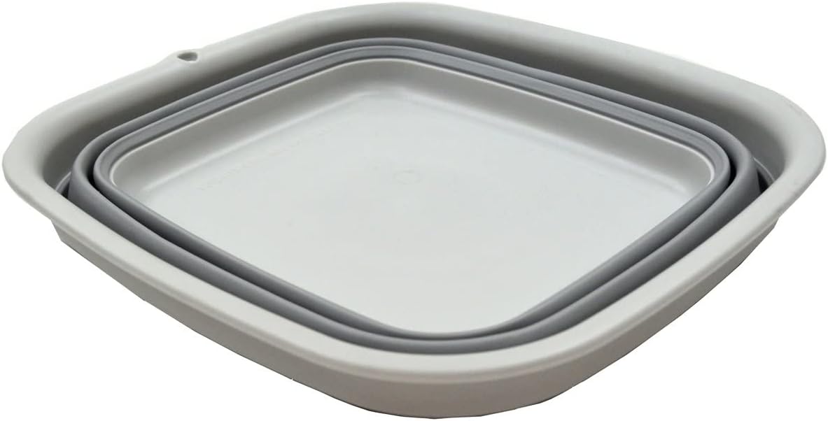 Bañera plegable plástico 7.7L para platos gris