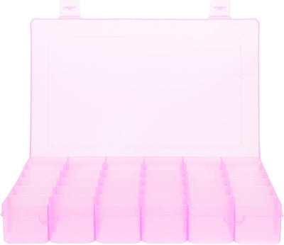 Caja organizadora joyas 36 divisores ajustables transparente