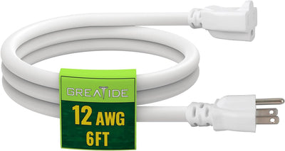 Cable extensión exterior 12/3 SJTW 3 clavijas 6ft para césped