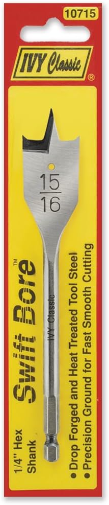 Broca madera acero carbono 15/16x6"