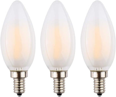 Bombilla LED C35 2W luz blanca cálida 2700K base E12