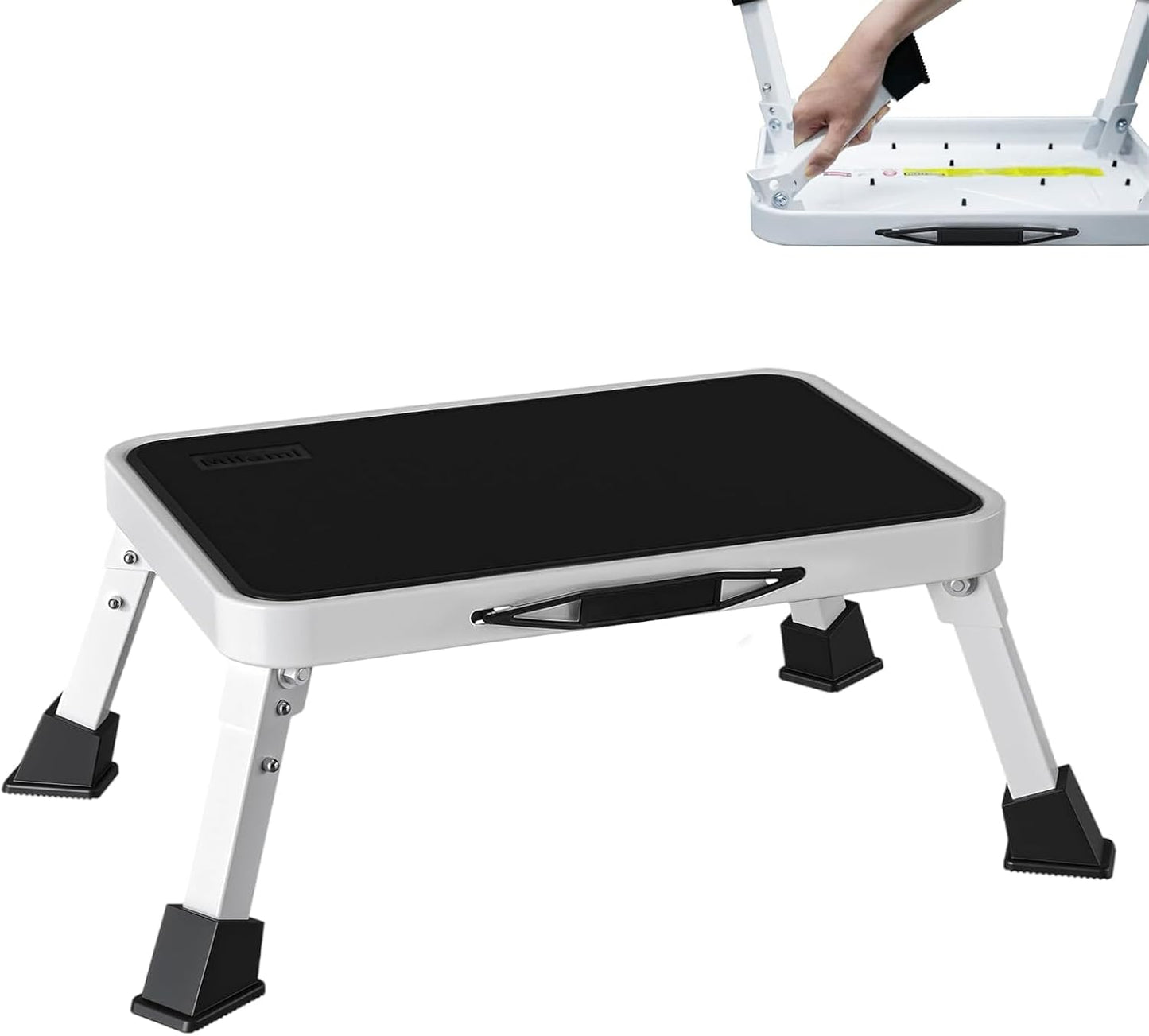 Taburete escalón RV plegable metal antiderrap 500lb