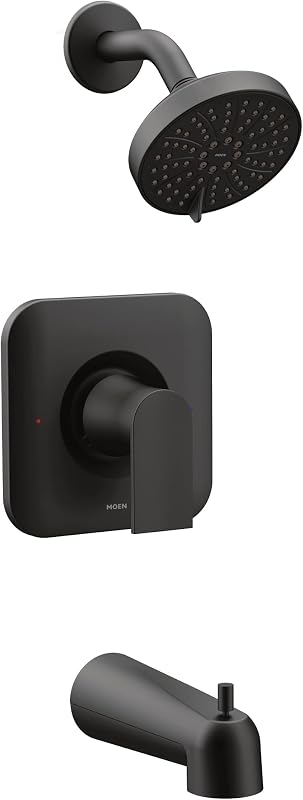Set moldura bañera ducha equilibrio presión negro mate