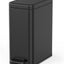 Cubo basura baño acero inox 2.6gal negro con pedal