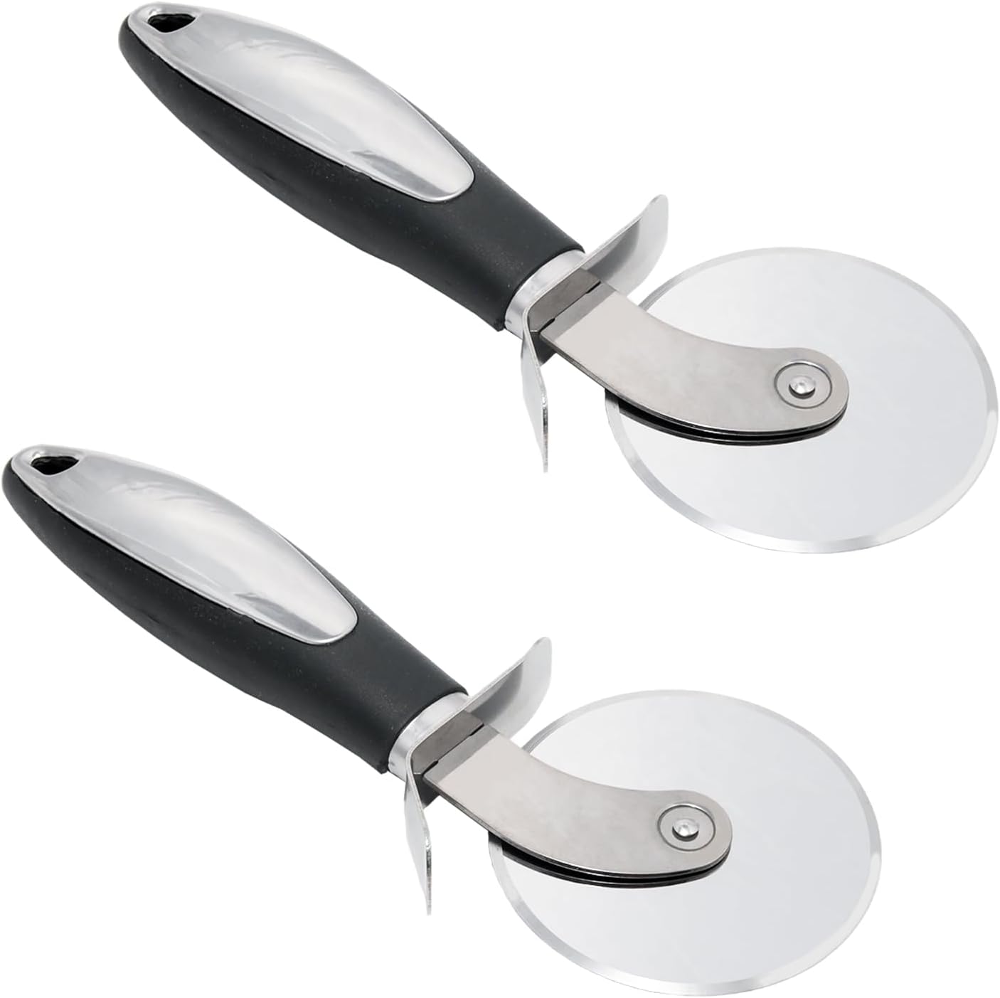 2 Pzas Cortador Pizza Acero Inox Mango Seguridad