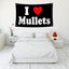 Bandera i love mullets 3x5ft decoración interior exterior