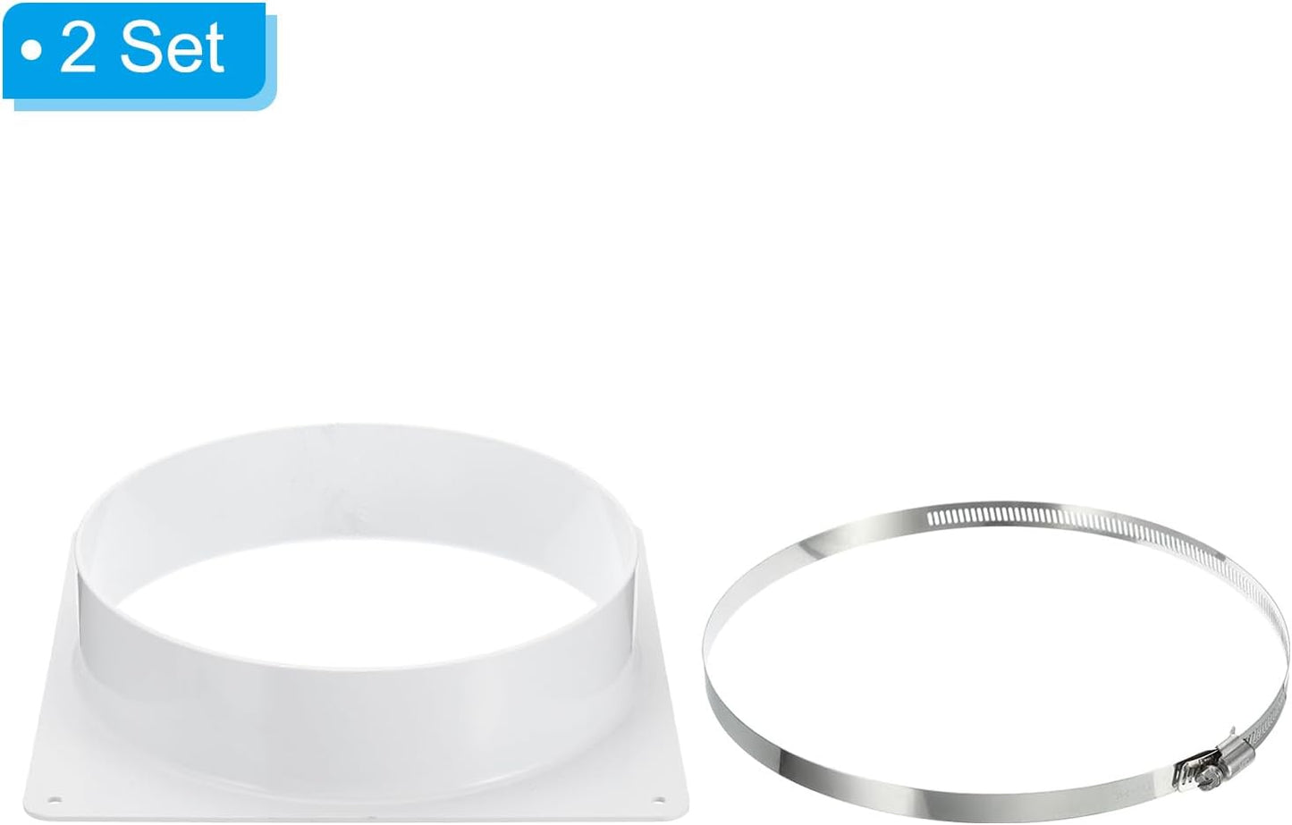Brida conducto 8pulg pack 2 placas ventilación