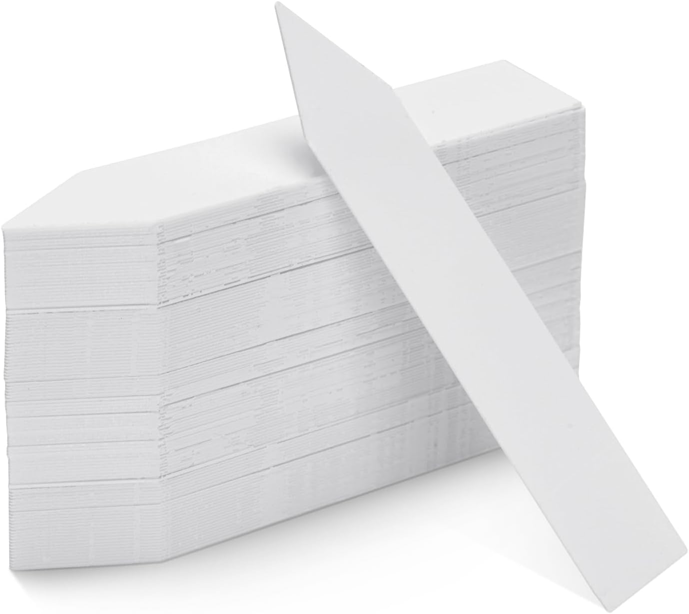 500 Etiquetas Plástico 4pulg Jardín Maceta Blanco