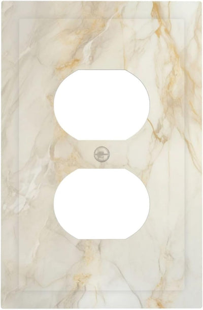 Cubiertas interruptor arte moderno mármol beige dorado 1 gang