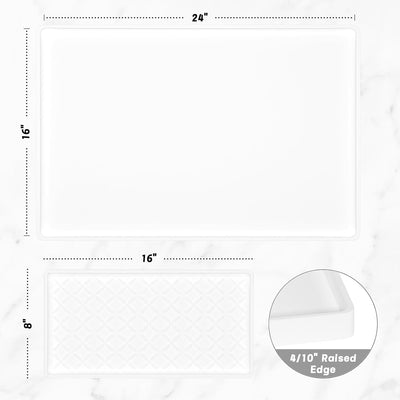 Tapete silicona cafetera 16x24pulg impermeable borde elevado