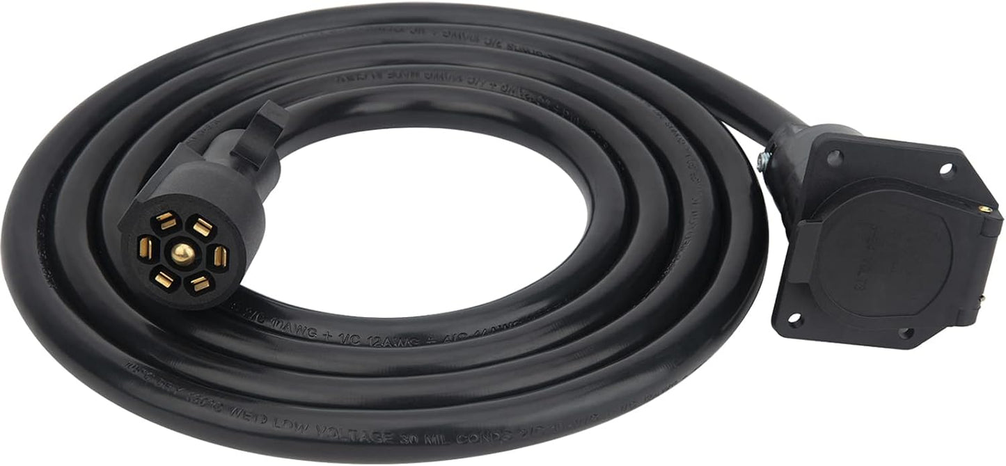 Cable extensión remolque 7 vías 10 pies con doble clavija