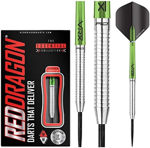 Set dardos tungsteno 0.35-0.67oz con vuelos rojo medio