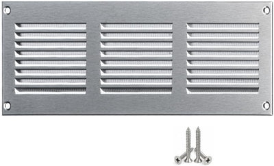 Cubierta ventilación 10x2 rejilla acero inox para pared