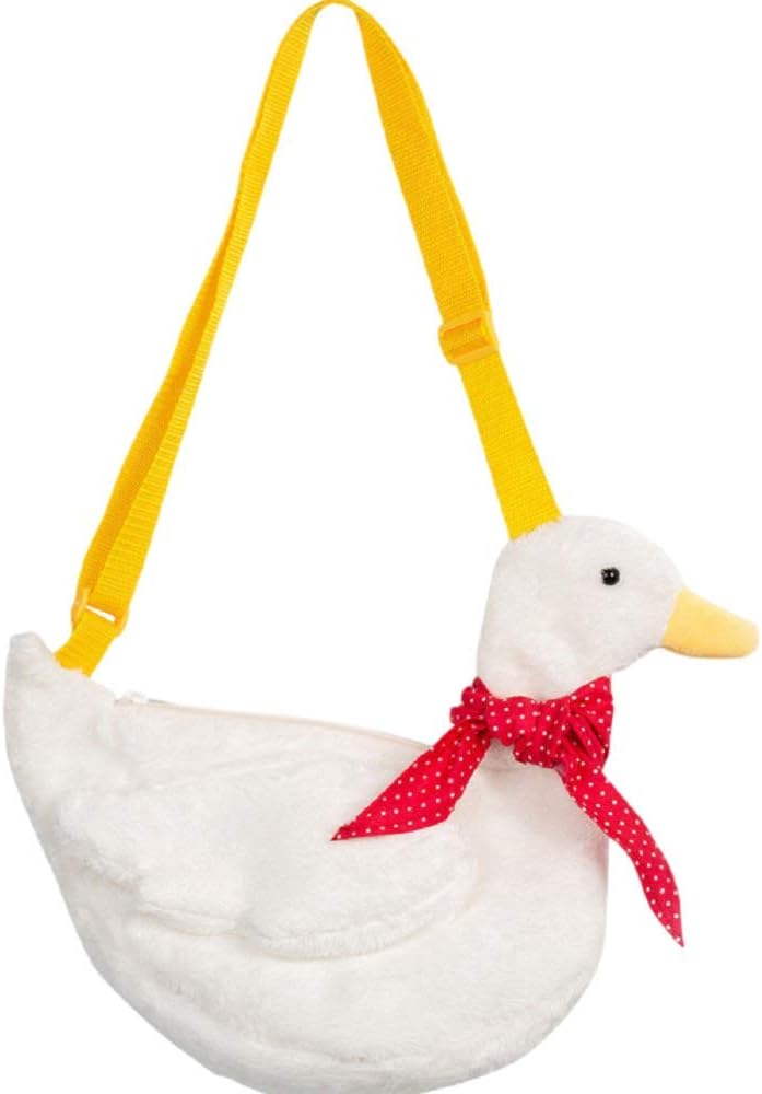 Bolso bandolera felpa pato lindo suave kawaii mujer