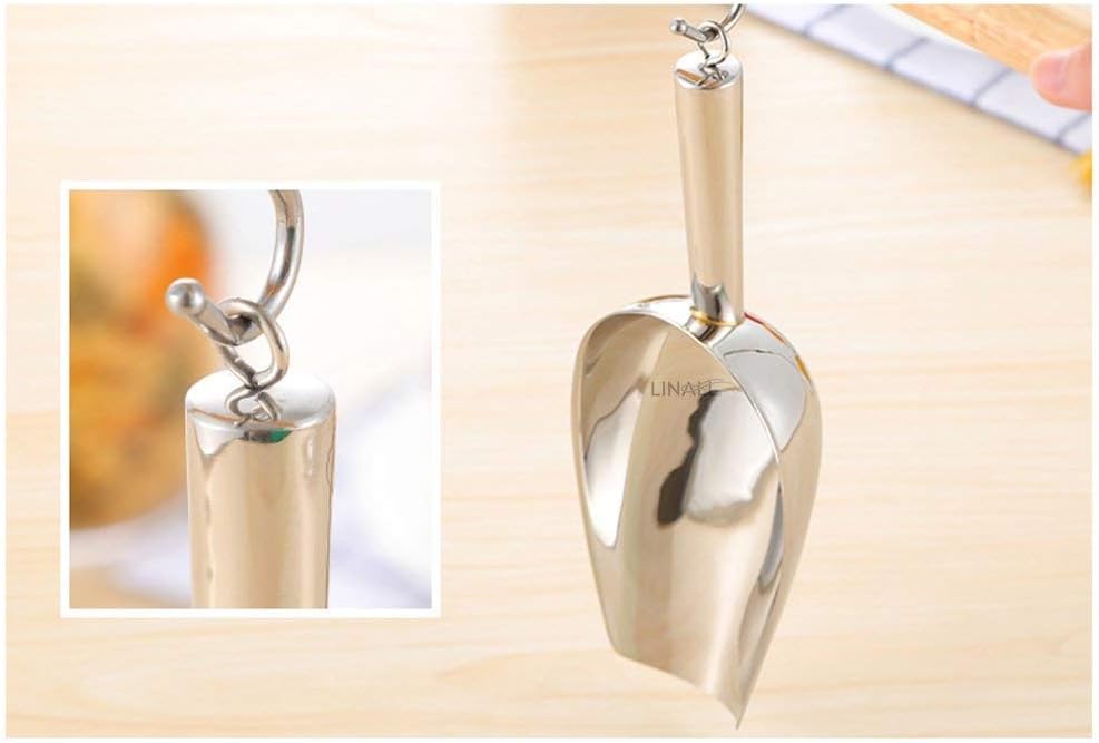 Cuchara hielo acero inox 4oz color plata