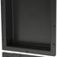 Estante ducha doble empotrado negro 16x26x4"