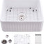 Fregadero cocina blanco 24x18" arcilla refractaria