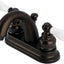 Grifo lavabo central 4" bronce aceitado con ventana
