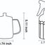 Regadera interior acero inox 21oz con botella spray vidrio