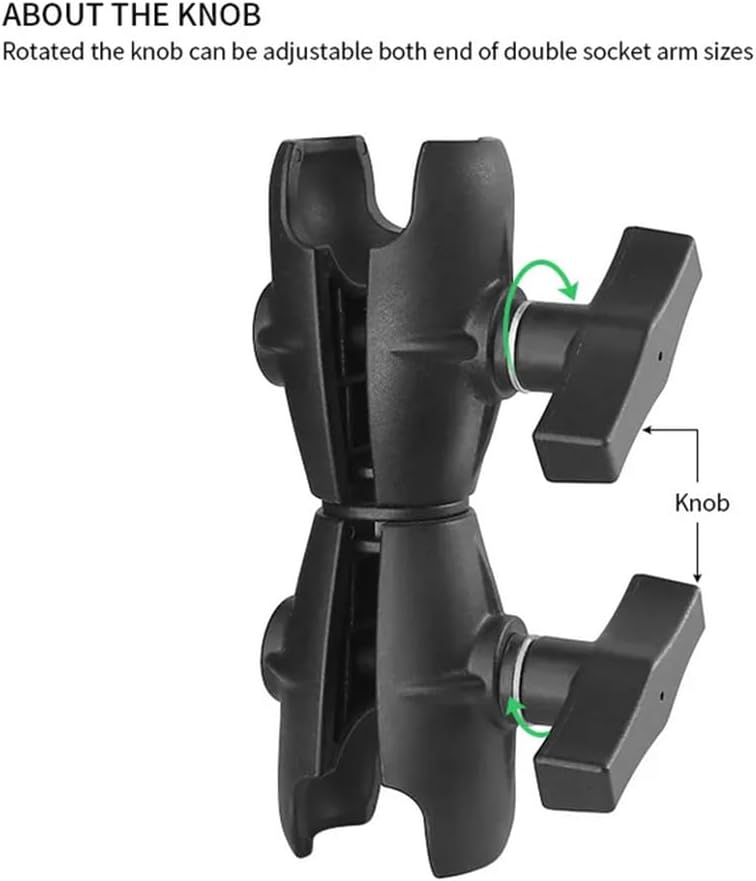Brazo doble zócalo comp 1.5pulg soporte ram 6.4pulg