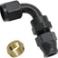 Adaptador tubo combustible 6AN a 3/8 90 grados aluminio