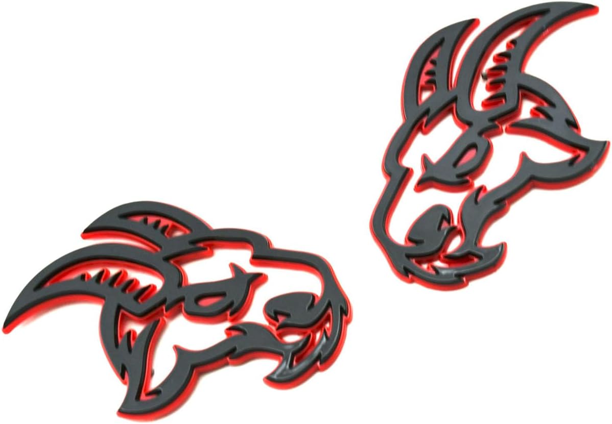 2 Pzas Emblemas Cabra Enojada para Coche TRX Ram Negro
