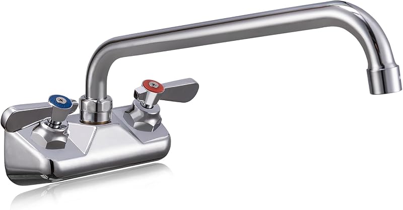Grifo fregadero comercial latón 4" 2 agujeros boquilla