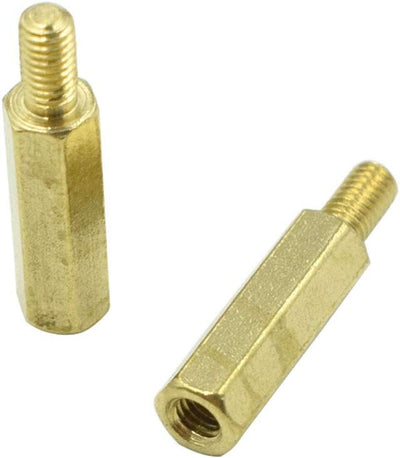 Separador macho hembra latón hexagonal 50 pzas