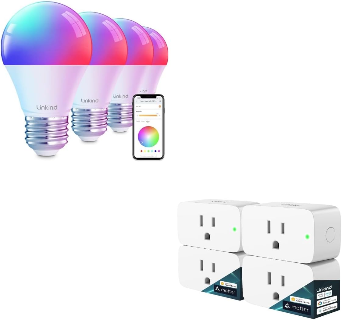 Pack 4 bombillas RGBTW inteligentes cambian color
