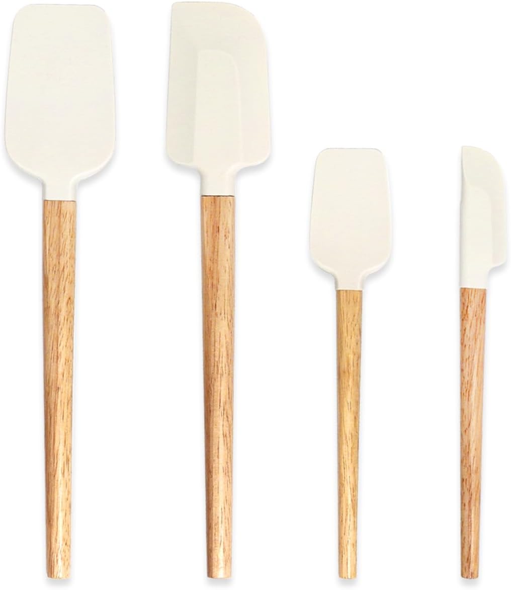 Set 4 Espátulas Silicona Grado Alimenticio Antiadherente