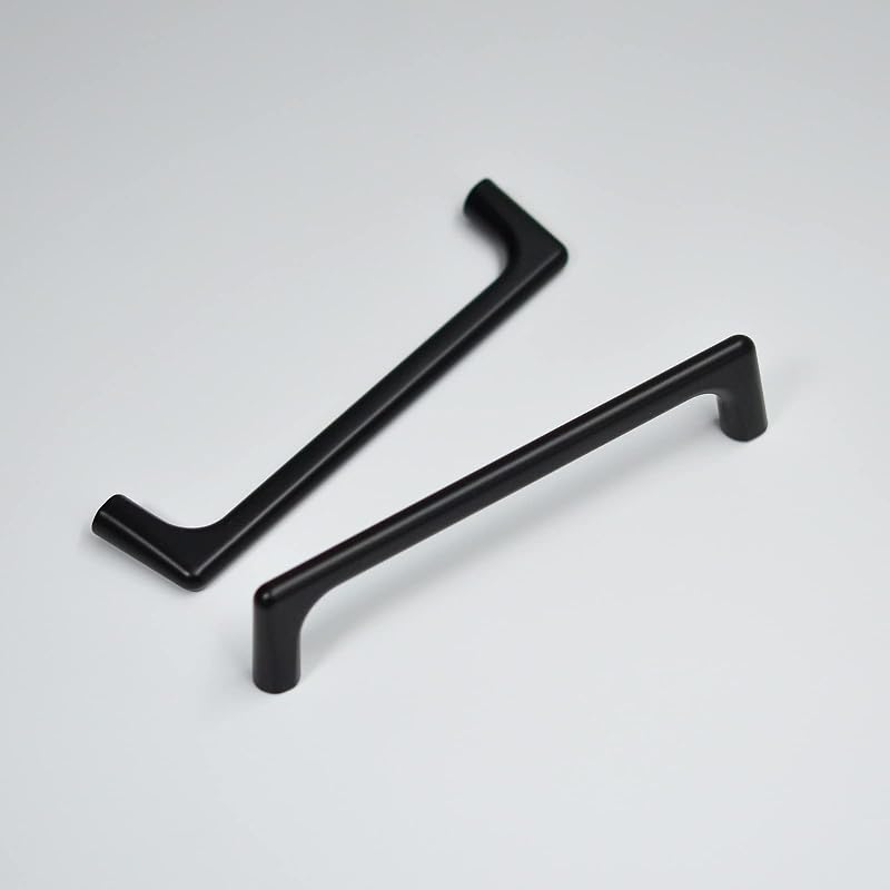 20 Tiradores Acero Inox 5" Negro Mate Gabinetes